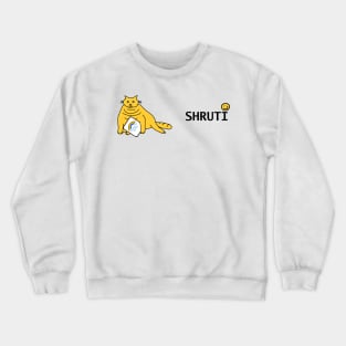 Shruti Cuddly Cat Essential Worker Rainbow Crewneck Sweatshirt